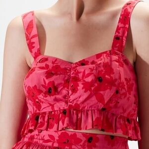 NWT Rue Stiic Willow La Vie En Rose Floral Print Crop Top Sz-M